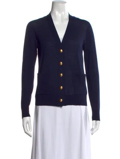 Pre-owned Celine Wool V-neck Sweater In Multi