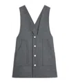 Shop Celine Tunic Mini Dress In Wool Cloth In Medium Gray