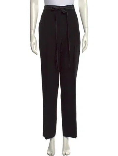 Pre-owned Celine Wool Wide Leg Pants In Black