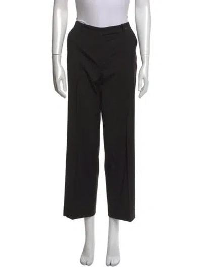 Pre-owned Celine Wool Wide Leg Pants In Black