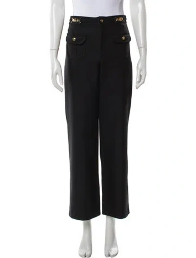 Pre-owned Celine Wool Wide Leg Pants In Black