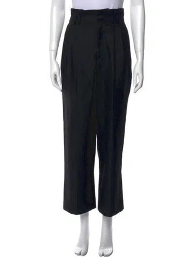Pre-owned Celine Wool Wide Leg Pants In Black
