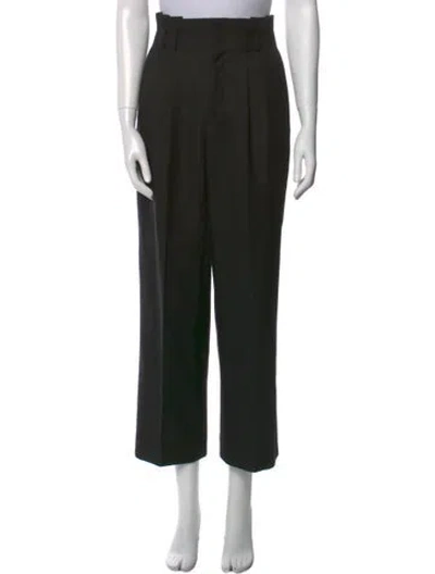 Pre-owned Celine Wool Wide Leg Pants In Black