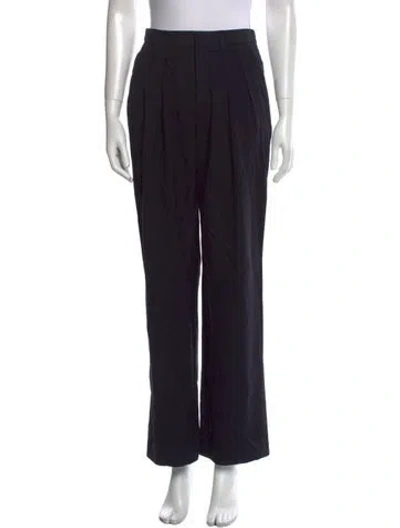Pre-owned Celine Wool Wide Leg Pants In Black