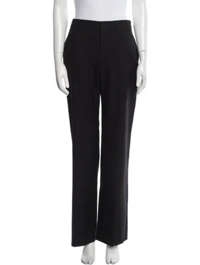 Pre-owned Celine Wool Wide Leg Pants In Black