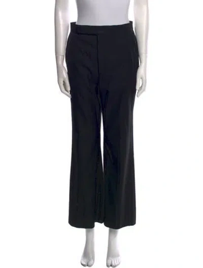 Pre-owned Celine Wool Wide Leg Pants In Black