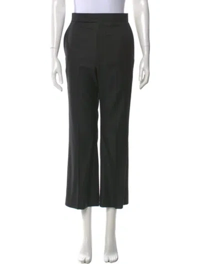 Pre-owned Celine Wool Wide Leg Pants In Black