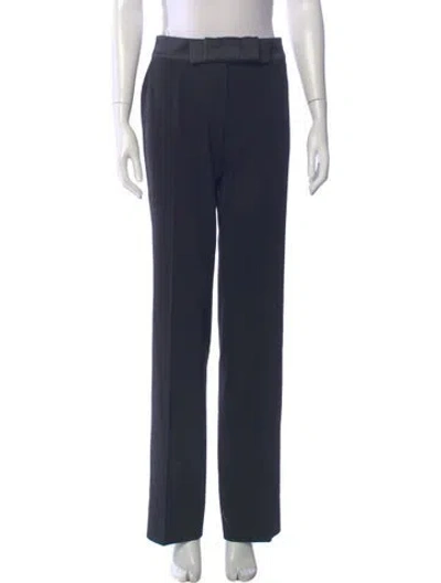 Pre-owned Celine Wool Wide Leg Pants In Black