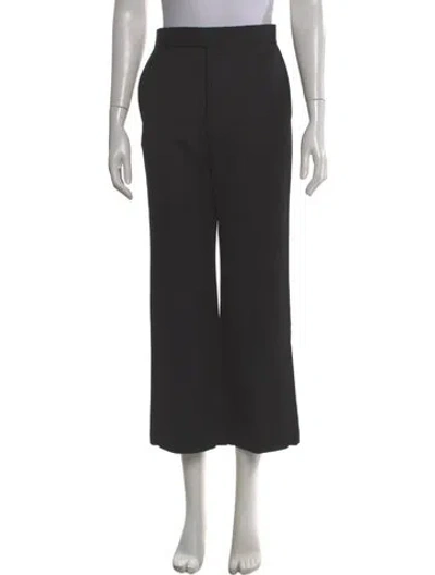 Pre-owned Celine Wool Wide Leg Pants In Black