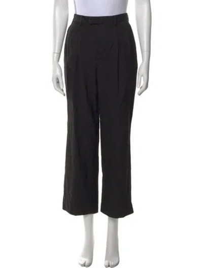 Pre-owned Celine Wool Wide Leg Pants In Black