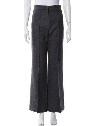 Pre-owned Celine Wool Wide Leg Pants In Black