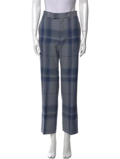 Pre-owned Celine Wool Wide Leg Pants In Blue