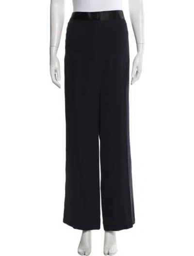 Pre-owned Celine Wool Wide Leg Pants In Blue