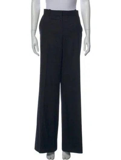 Pre-owned Celine Wool Wide Leg Pants In Blue