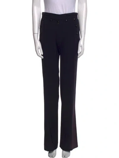 Pre-owned Celine Wool Wide Leg Pants In Blue