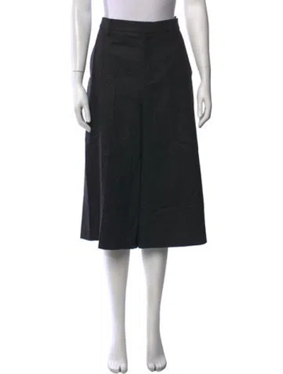 Pre-owned Celine Wool Wide Leg Pants In Blue