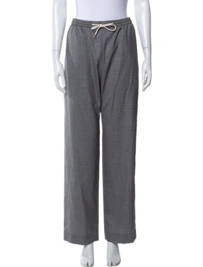 Pre-owned Celine Wool Wide Leg Pants In Brown