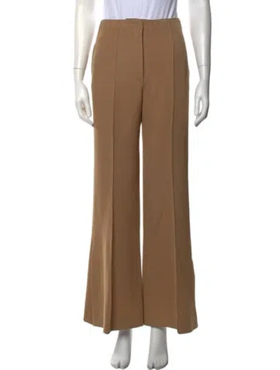 Pre-owned Celine Wool Wide Leg Pants In Brown