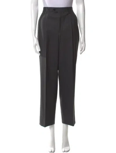 Pre-owned Celine Wool Wide Leg Pants In Gray