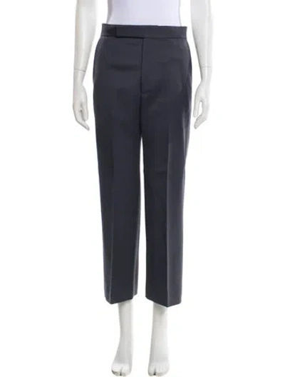 Pre-owned Celine Wool Wide Leg Pants In Gray