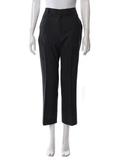 Pre-owned Celine Wool Wide Leg Pants In Gray