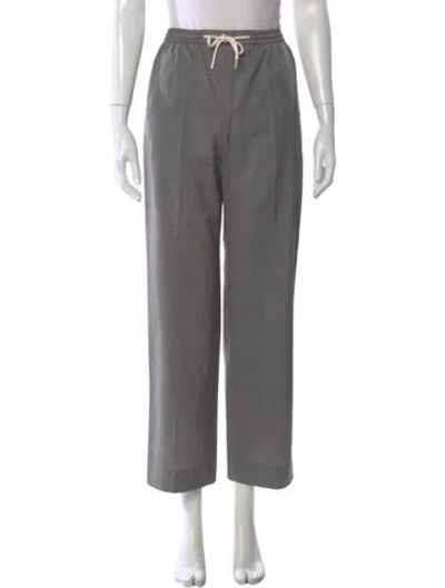 Pre-owned Celine Wool Wide Leg Pants In Gray