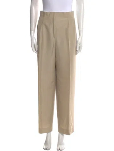 Pre-owned Celine Wool Wide Leg Pants In Neutral