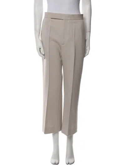 Pre-owned Celine Wool Wide Leg Pants In Neutral