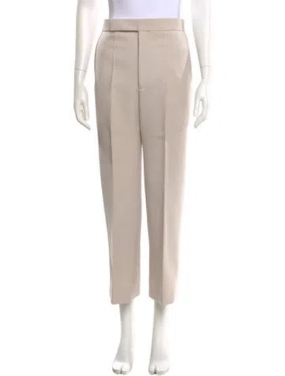 Pre-owned Celine Wool Wide Leg Pants In Neutral