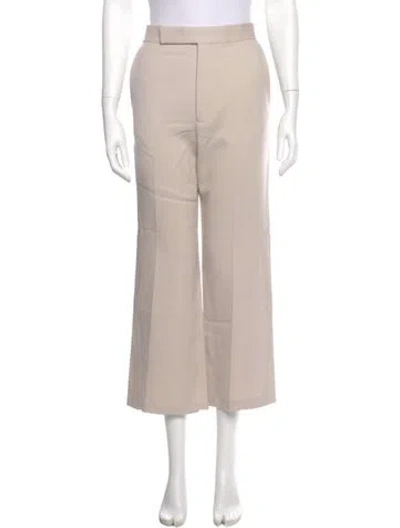 Pre-owned Celine Wool Wide Leg Pants In Neutral