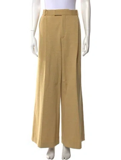 Pre-owned Celine Wool Wide Leg Pants In Neutral