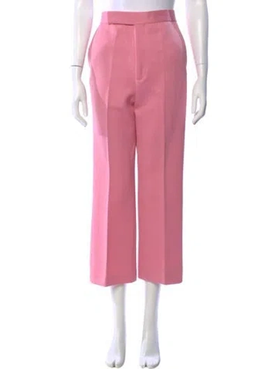 Pre-owned Celine Wool Wide Leg Pants In Pink