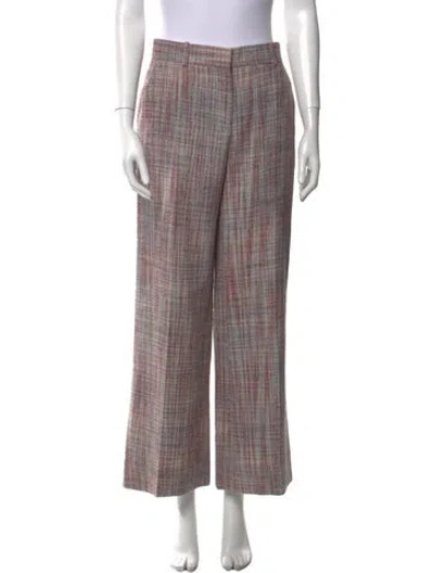 Pre-owned Celine Wool Wide Leg Pants In Pink