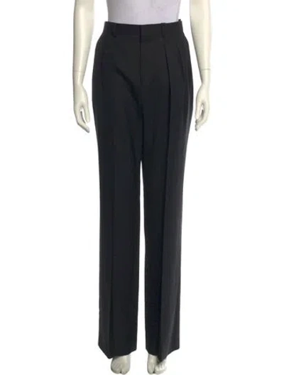 Pre-owned Celine Wool Wide Leg Pants W/ Tags In Black