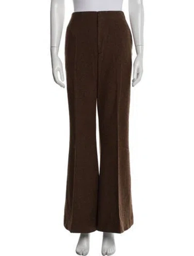 Pre-owned Celine Wool Wide Leg Pants W/ Tags In Brown