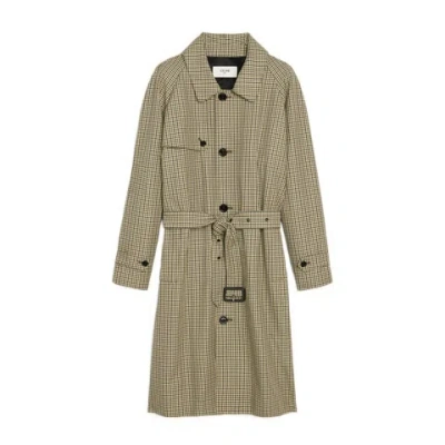Celine Wool/cotton Blended Checkered Windbreaker