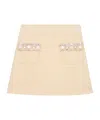 Celine Woven Terry Embroidered Mini Skirt In Vanilla
