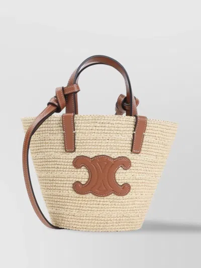 Celine Woven Texture Nano Handbag With Dual Handles