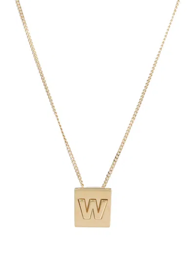 Pre-owned Celine W-pendant Necklace In Gold
