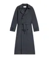 Celine Wrapped Coat In Double-face Wool Cashmere In Gray