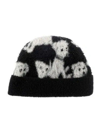Pre-owned Celine X Amy Dorian 2010's Jacquard-knit Beanie In Black