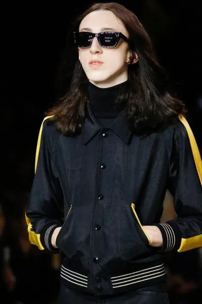 Pre-owned Celine X Hedi Slimane Celine Klak Jacket 44 In Black