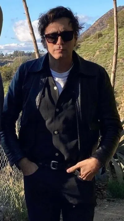Pre-owned Celine X Hedi Slimane Celine Paul Leather Jacket In Black