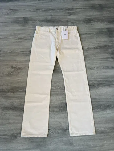 Pre-owned Celine X Hedi Slimane Celine Ss20 Lou White Denim Jeans By Hedi Slimane