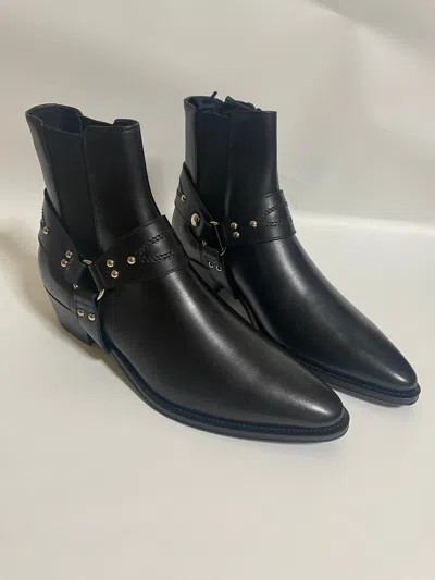 Pre-owned Celine X Hedi Slimane Classic 40mm Boots In Black