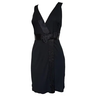 Pre-owned Celine Y2k  Black Lbd With Beaded Bow