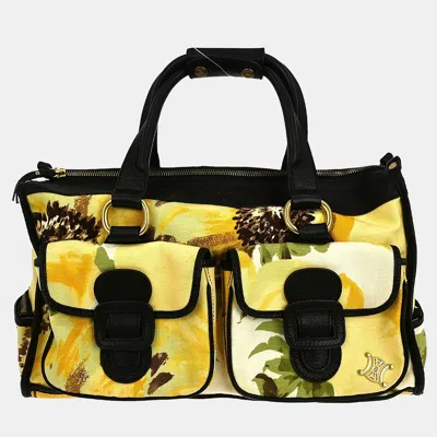 Pre-owned Celine Yellow Canvas Handbag In Multi