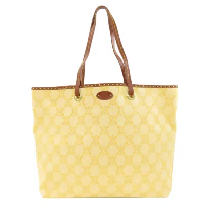 Pre-owned Celine Yellow Canvas Tote Bag ()