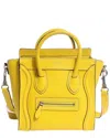 Celine Yellow Drummed Leather Nano Luggage (authentic Pre-loved)