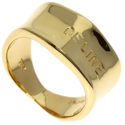 Pre-owned Celine Yellow Gold (18k) Band Ring ()